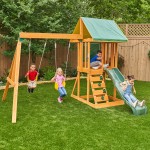 Complex set de joaca Appelton cu tobogan si leagana - Centru multifuntional din lemn de cedru Kidkraft Complex set de joaca Appelton cu tobogan si leagana - Centru multifuntional din lemn de cedru Kidkraft